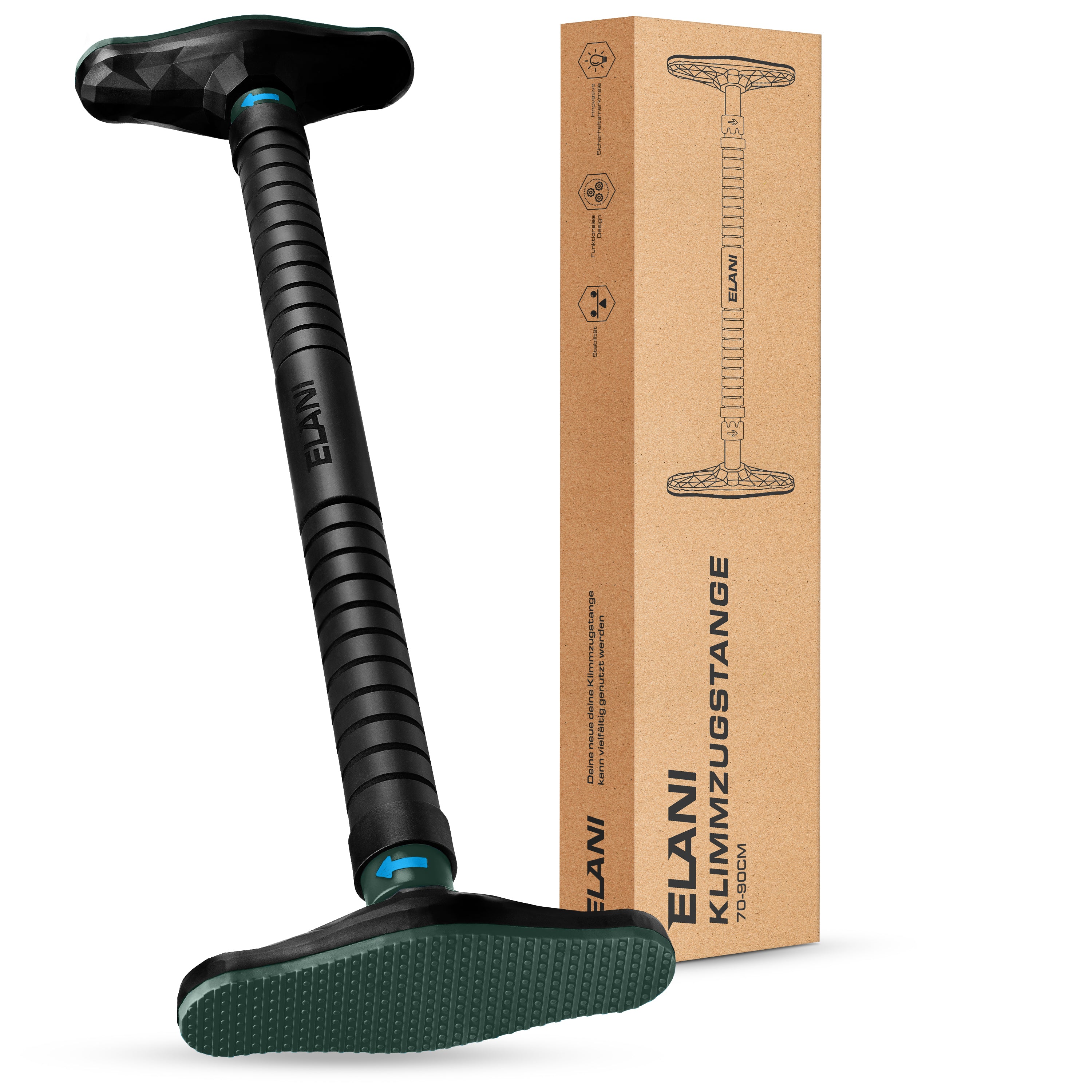Klimmzugstange für Türrahmen 70–90 cm – Sicher & ohne Bohren, bis 300 kg | ELANI