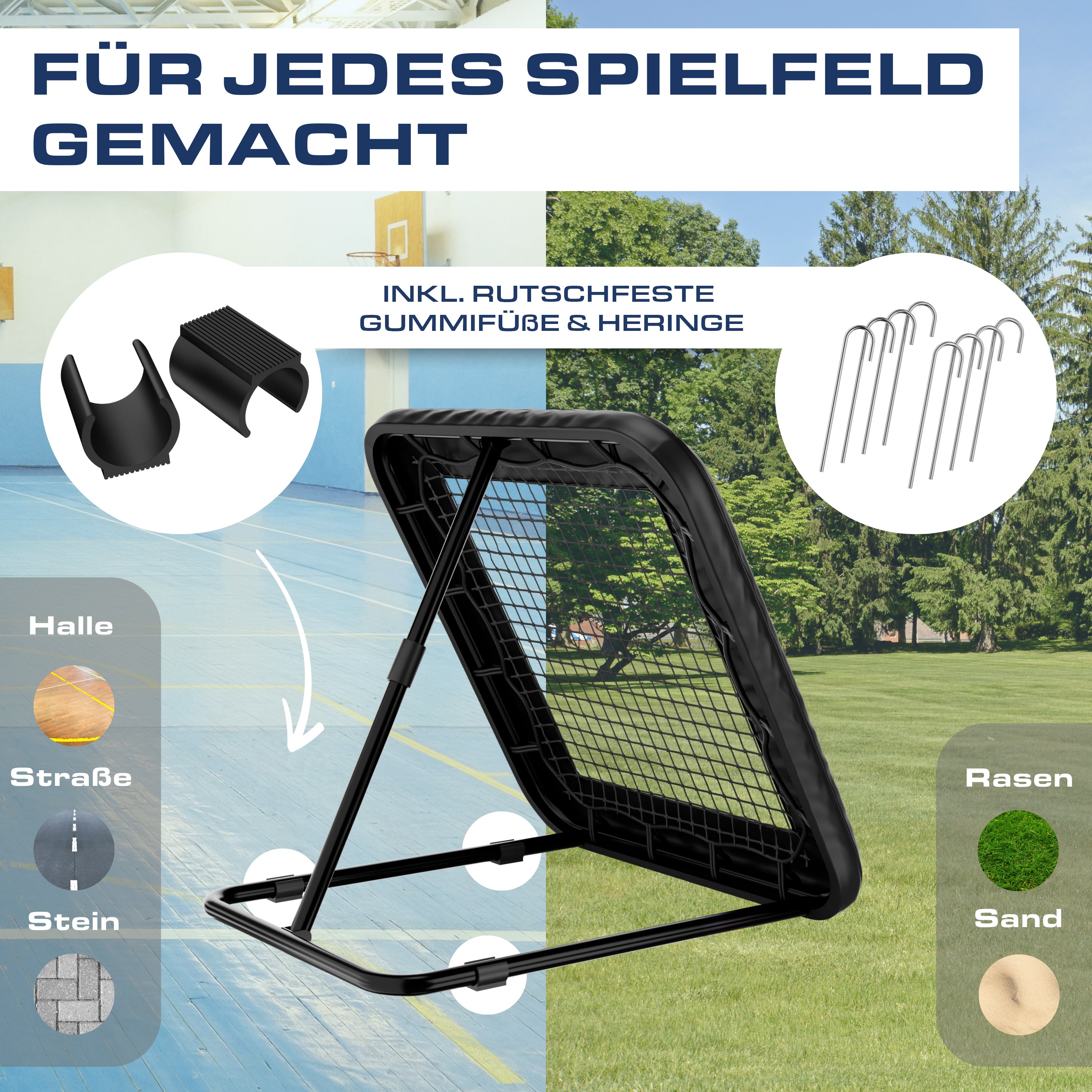 Fußball Rebounder – Rückprallnetz für Techniktraining | B-Ware (50 % Rabatt)