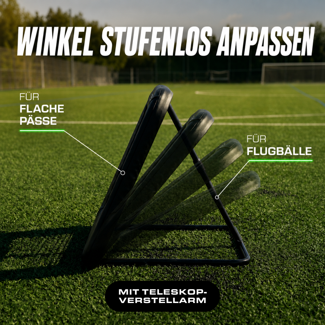 TouchPro Fußball Rebounder 100 x 100 cm – Rückprallnetz in schwarz