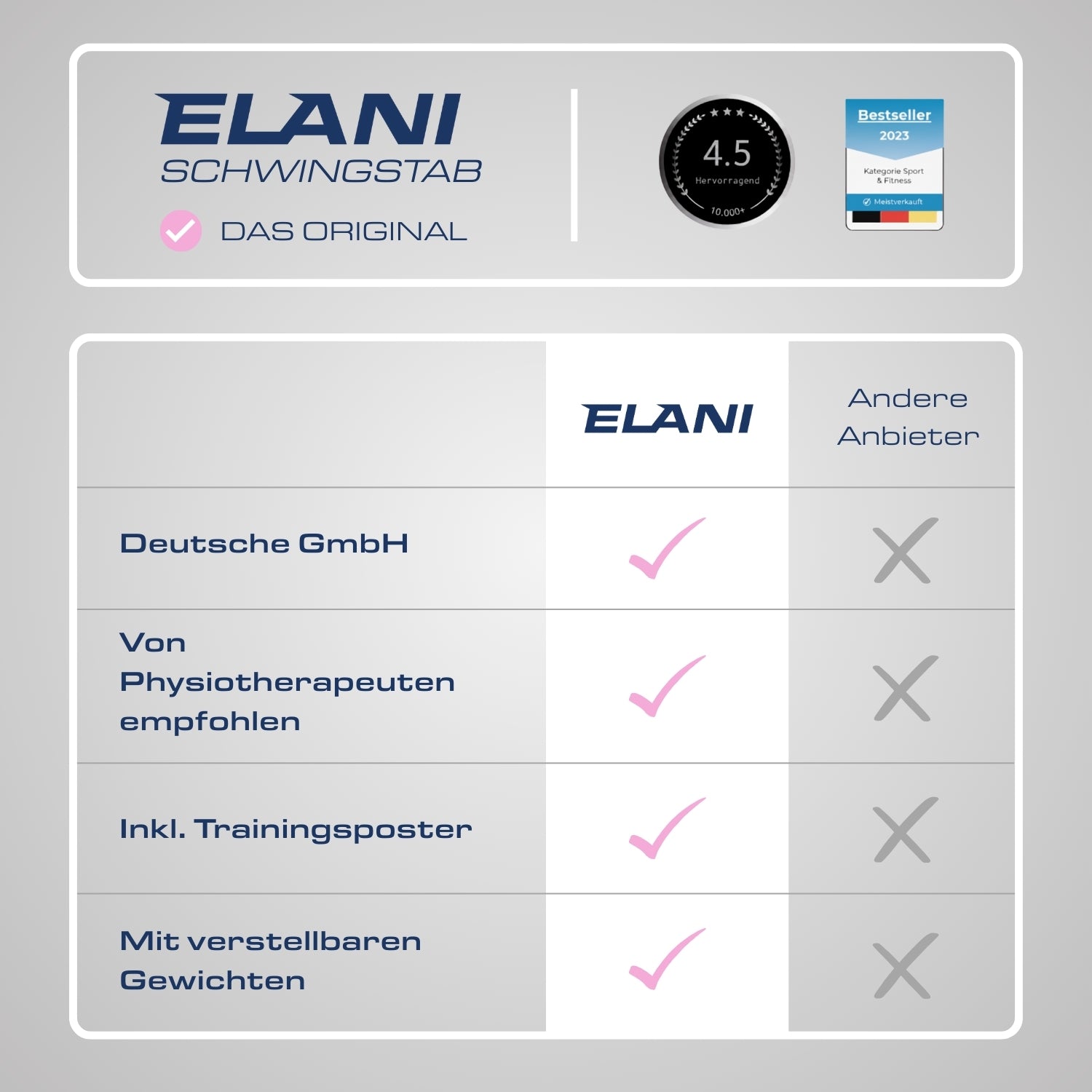 Schwingstab mit verstellbarem Widerstand | B-Ware (50 % Rabatt)