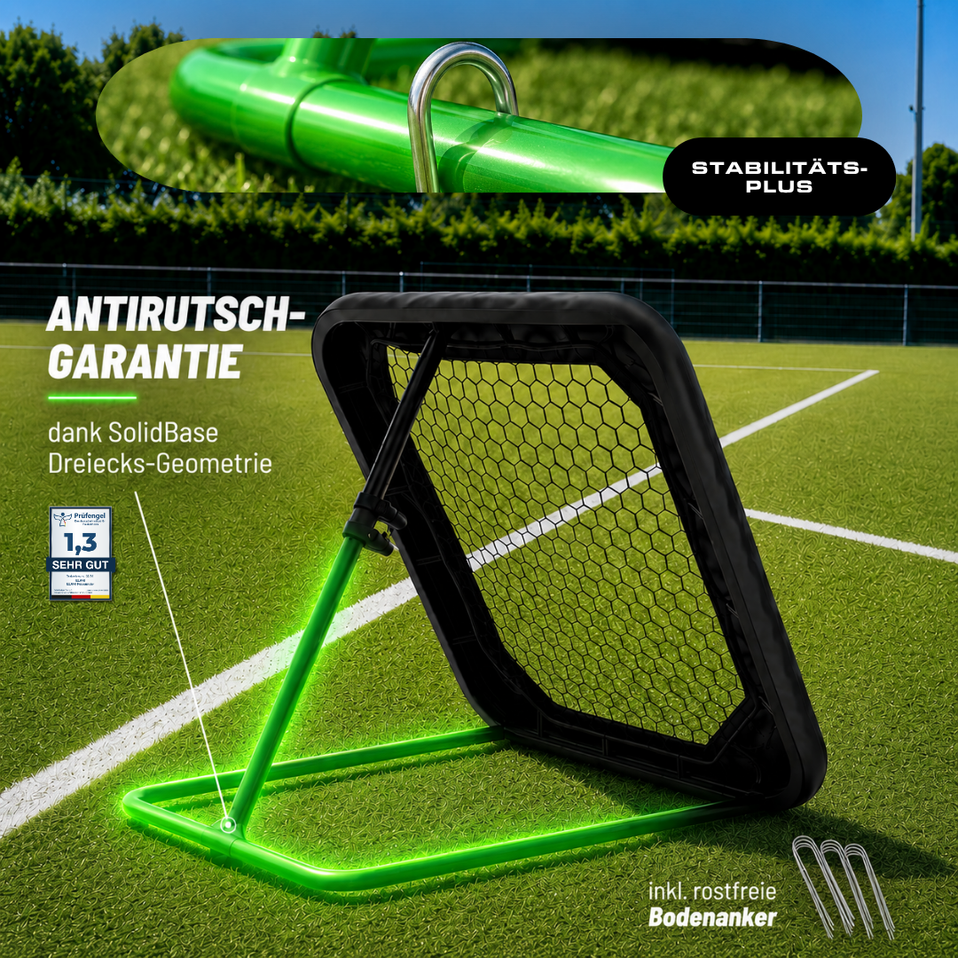 TouchPro Fußball Rebounder 100 x 100 cm – Rückprallnetz in schwarz