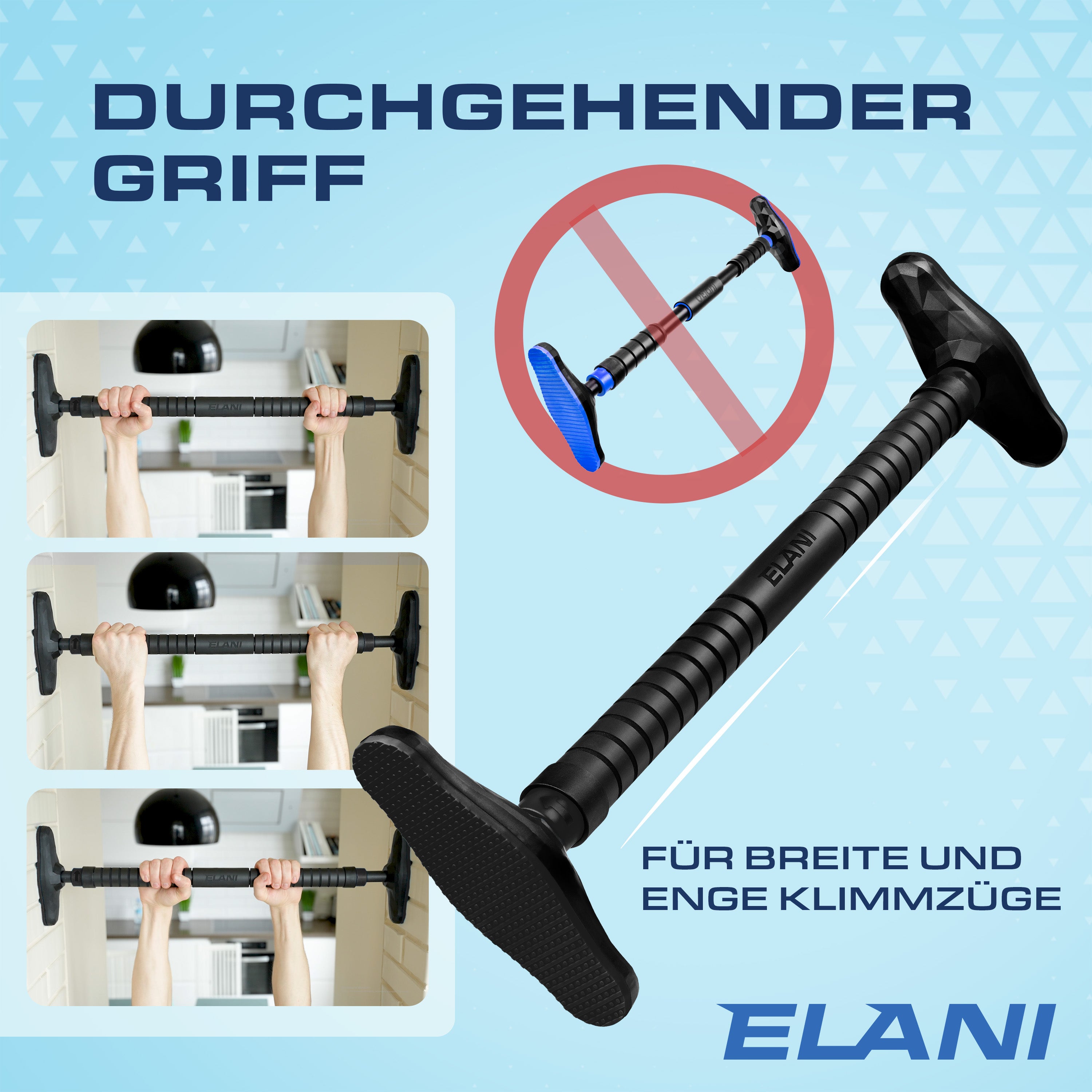 Klimmzugstange für Türrahmen 70–90 cm – Sicher & ohne Bohren, bis 300 kg | B-Ware (50 % Rabatt)