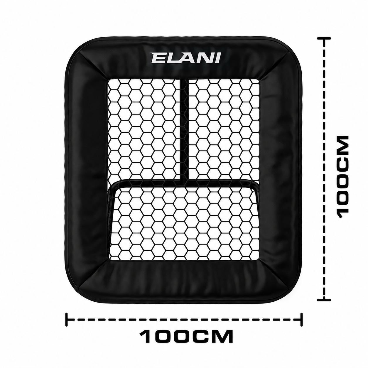 TouchPro Fußball Rebounder 100 x 100 cm – Rückprallnetz in schwarz