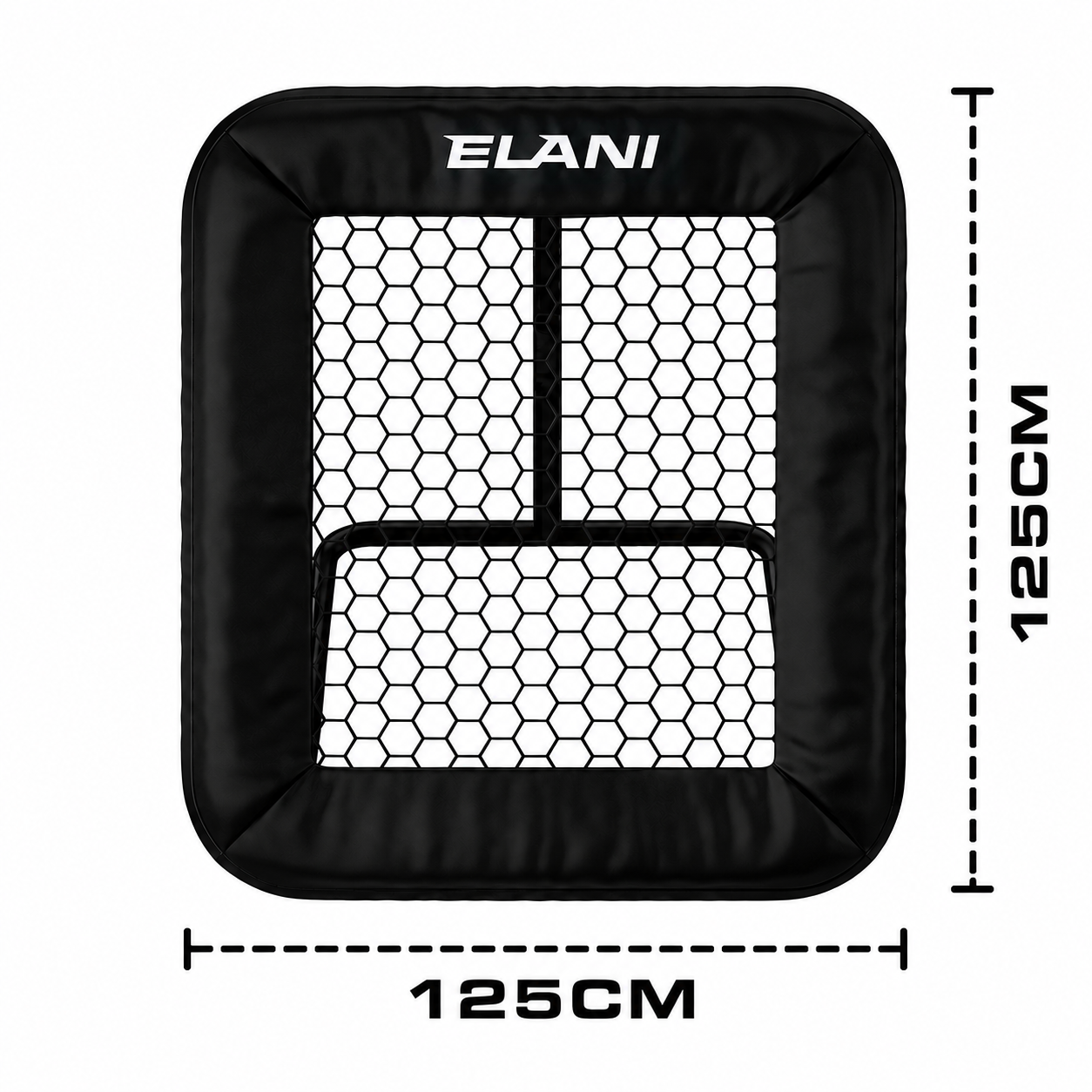 TouchPro Fußball Rebounder 125 x 125 cm – Rückprallnetz in schwarz